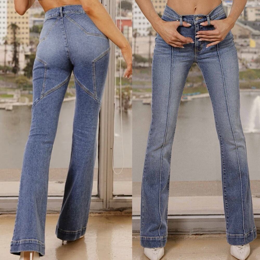 Revice Venus Flare Star Jeans Womens 28 Eclipse Wash Y2K